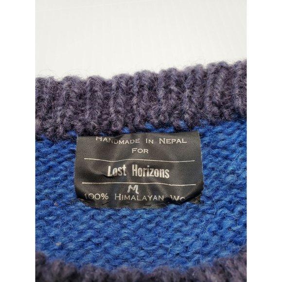 LOST HORIZONS 100% HIMALAYAN WOOL PULL OVER SZ M 713 - Picture 5 of 5